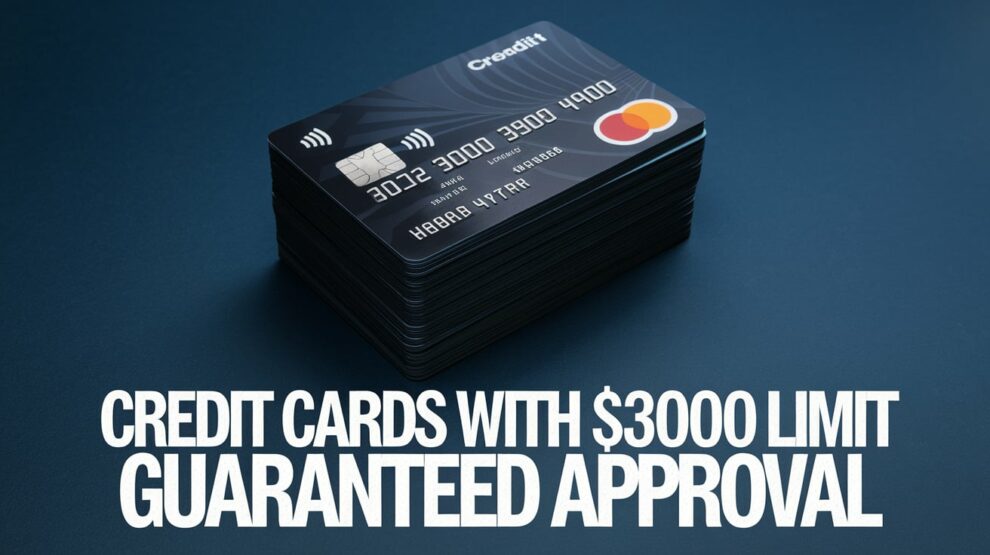 Credit Cards with $3000 Limit Guaranteed Approval