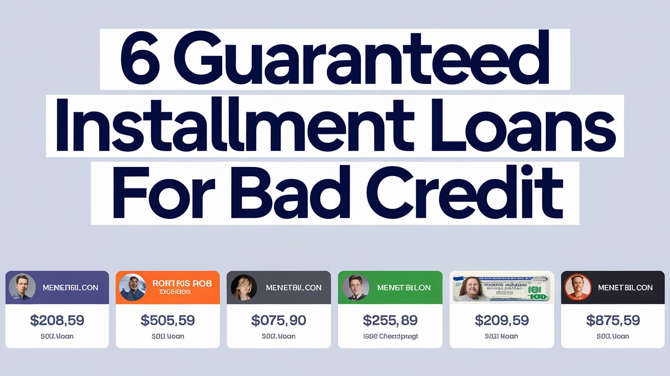 6 Guaranteed Installment Loans for Bad Credit